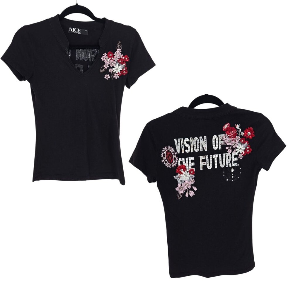 Nice Istanbul womens EU 36 US Small beaded vision of the future shirt